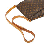 Louis Vuitton Monogram Musette Crossbody Shoulder Bag Brown Leather
