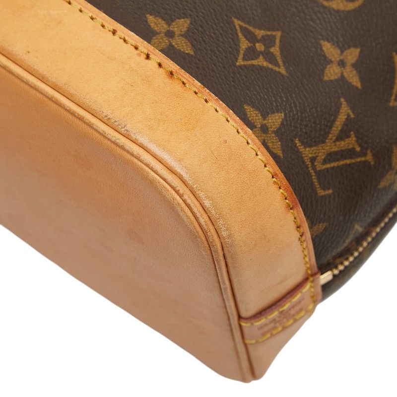 Louis Vuitton Monogram Alma PM Handbag Brown Leather
