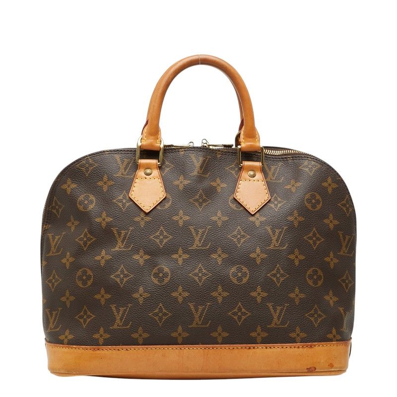 Louis Vuitton Monogram Alma PM Handbag Brown Leather