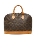 Louis Vuitton Monogram Alma PM Handbag Brown Leather