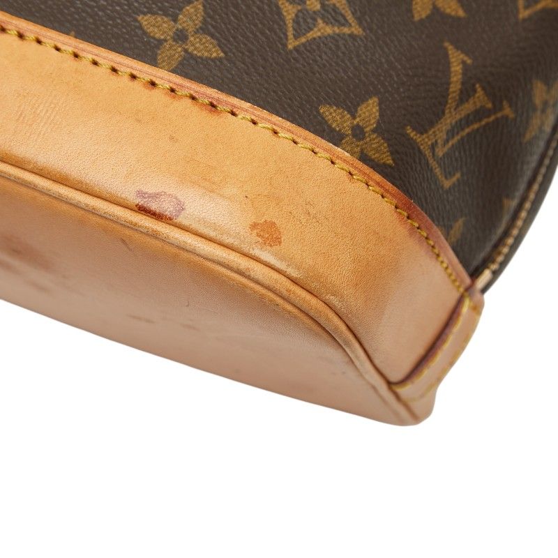 Louis Vuitton Monogram Alma PM Handbag Brown Leather