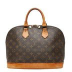 Louis Vuitton Monogram Alma PM Handbag Brown Leather