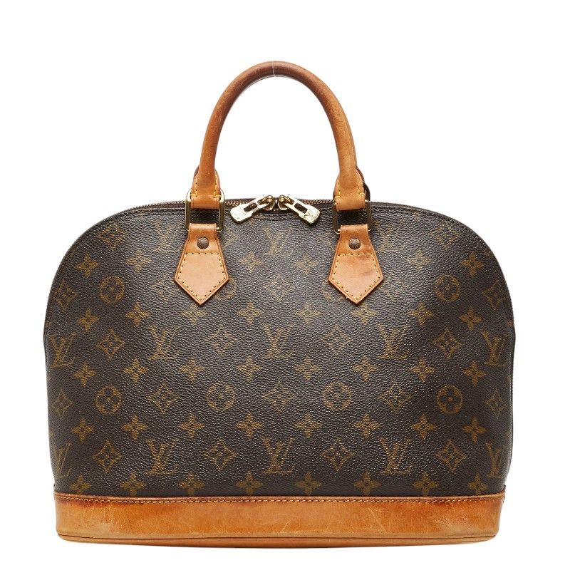 Louis Vuitton Monogram Alma PM Handbag Brown Leather