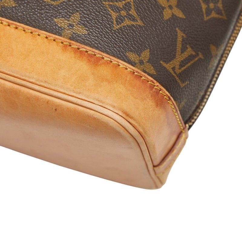Louis Vuitton Monogram Alma PM Handbag Brown Leather
