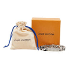 Louis Vuitton Monogram Bracelet LV Signature Chain Silver Metal