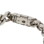 Louis Vuitton Monogram Bracelet LV Signature Chain Silver Metal