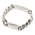 Louis Vuitton Monogram Bracelet LV Signature Chain Silver Metal