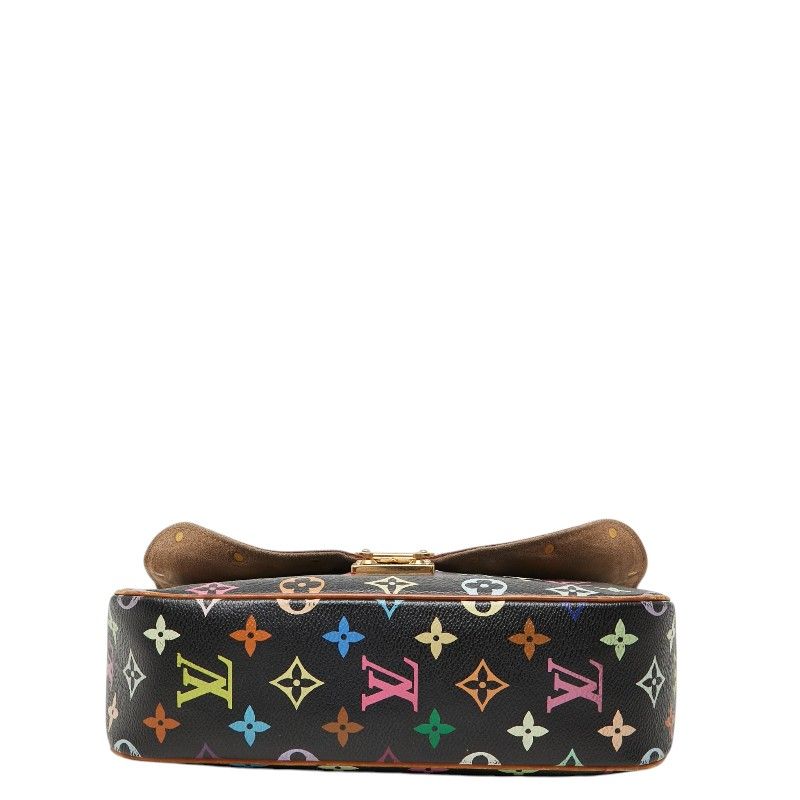 Louis Vuitton Monogram Multicolor Sologne Shoulder Bag Black Brown Leather