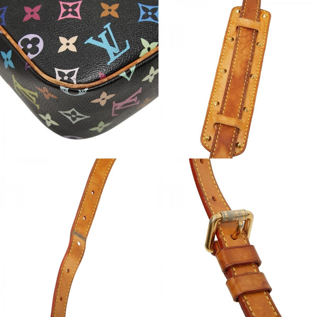 Louis Vuitton Monogram Multicolor Sologne Shoulder Bag Black Brown Leather