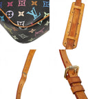 Louis Vuitton Monogram Multicolor Sologne Shoulder Bag Black Brown Leather