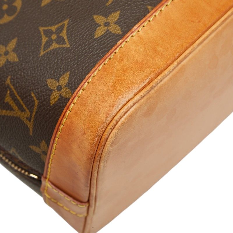 Louis Vuitton Monogram Alma PM Handbag Brown Leather