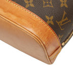 Louis Vuitton Monogram Alma PM Handbag Brown Leather