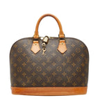 Louis Vuitton Monogram Alma PM Handbag Brown Leather