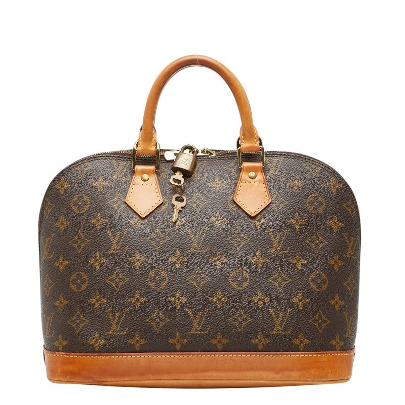 Louis Vuitton Monogram Alma PM Handbag Brown Leather