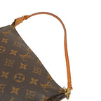 Louis Vuitton Monogram Pochette Handbag Pouch Brown Leather
