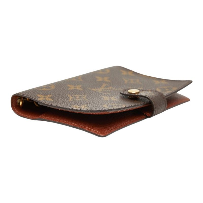 Louis Vuitton Monogram Agenda PM 6 Hole Notebook Cover System Brown Leather