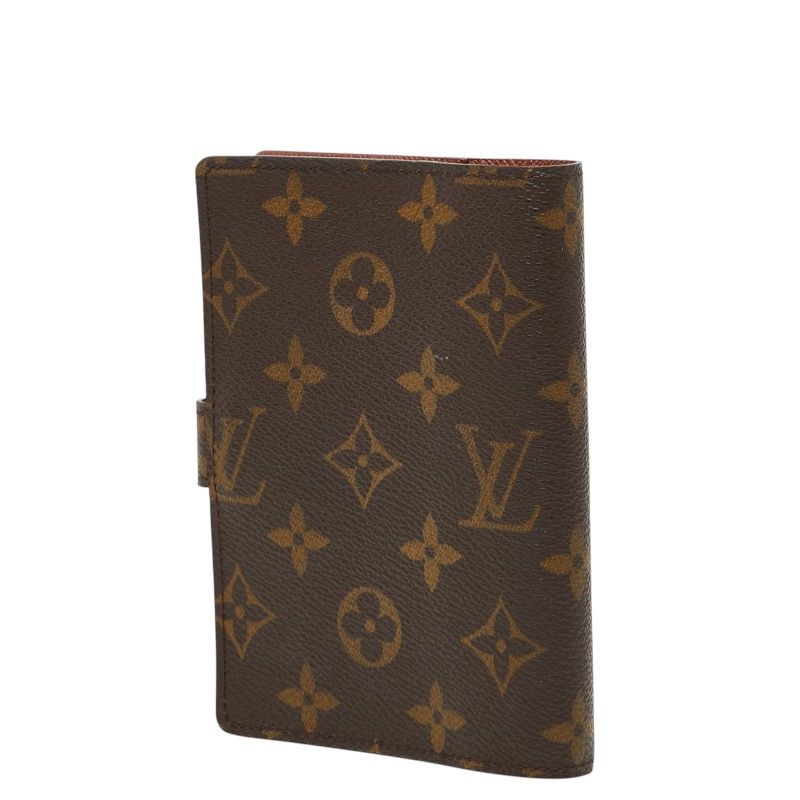 Louis Vuitton Monogram Agenda PM 6 Hole Notebook Cover System Brown Leather