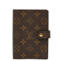 Louis Vuitton Monogram Agenda PM 6 Hole Notebook Cover System Brown Leather