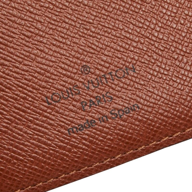 Louis Vuitton Monogram Agenda PM 6 Hole Notebook Cover System Brown Leather