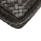 Bottega Veneta Intrecciato Shoulder Bag Brown Leather