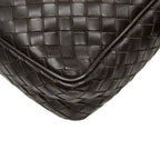 Bottega Veneta Intrecciato Shoulder Bag Brown Leather