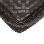 Bottega Veneta Intrecciato Shoulder Bag Brown Leather