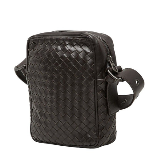 Bottega Veneta Intrecciato Shoulder Bag Brown Leather