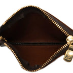 Louis Vuitton Monogram Pochette Cles Coin Case Brown Leather