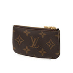 Louis Vuitton Monogram Pochette Cles Coin Case Brown Leather
