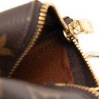 Louis Vuitton Monogram Pochette Cles Coin Case Brown Leather