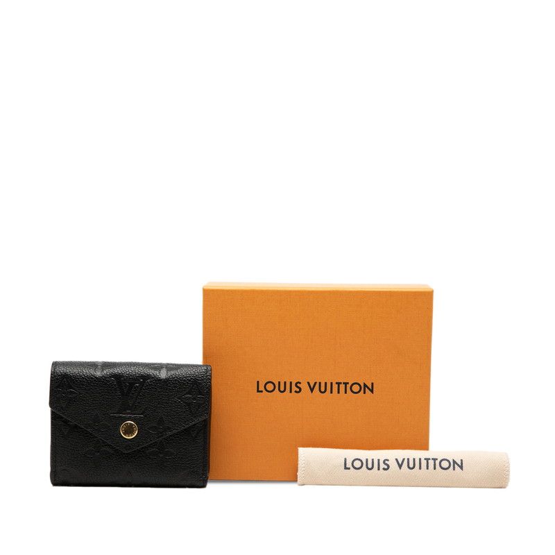 Louis Vuitton Monogram Empreinte Portefeuille Zoe Trifold Wallet Noir Black