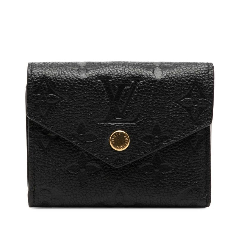 Louis Vuitton Monogram Empreinte Portefeuille Zoe Trifold Wallet Noir Black