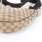 Gucci GG Canvas Leather Shoulder Bag Crossbody Hand Brown — view 4