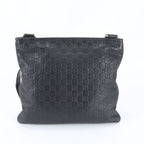 Gucci Guccissima Leather Shoulder Bag Crossbody Messenger Black — view 4