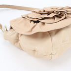 Saint Laurent Rive Gauche Nadya Flower Motif Rose Leather Shoulder — view 6