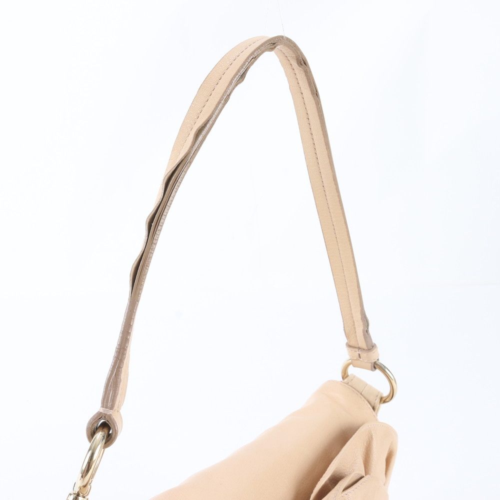 Saint Laurent Rive Gauche Nadya Flower Motif Rose Leather Shoulder — view 2