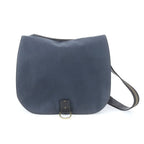 Gucci Leather Canvas Shoulder Bag Crossbody Messenger Navy