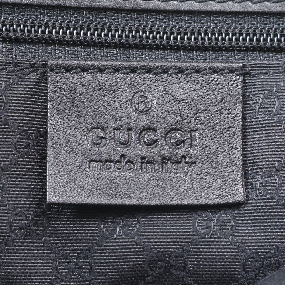 Gucci Leather Canvas Shoulder Bag Crossbody Messenger Navy — view 8