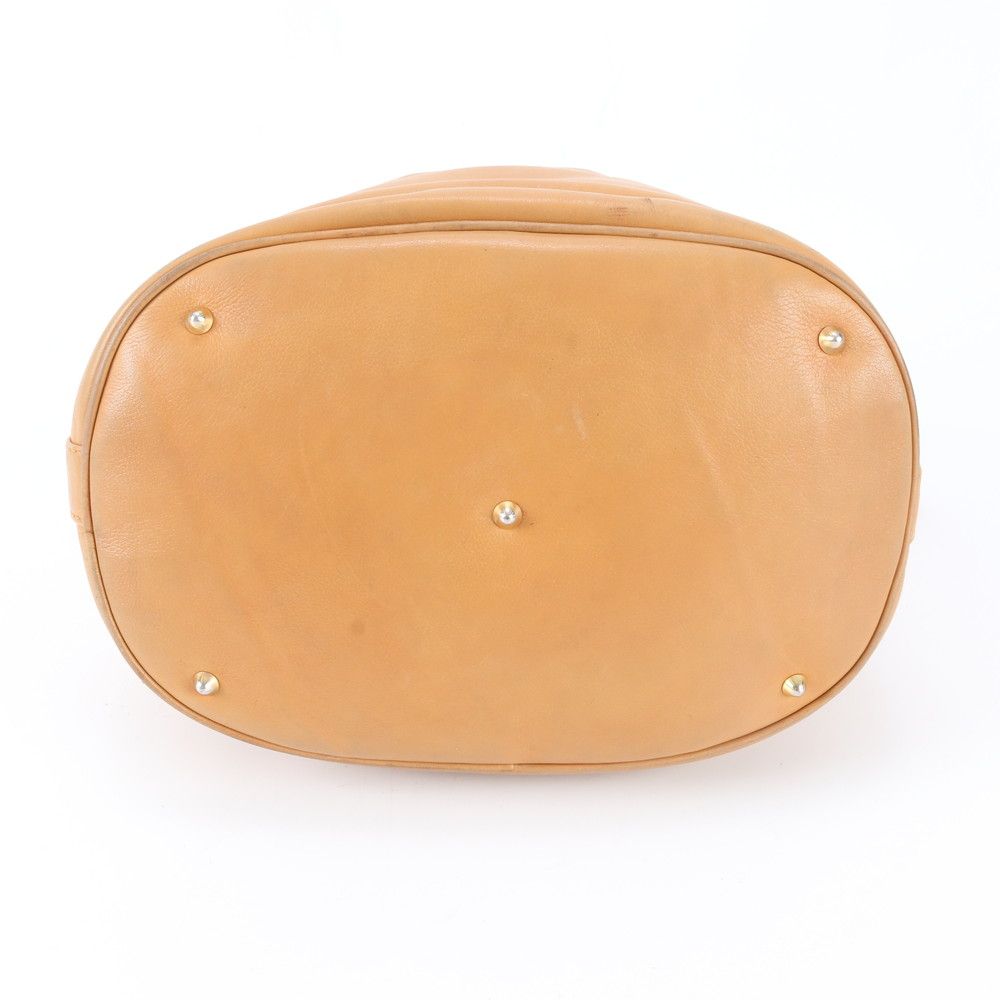 Gucci Vintage Drawstring Leather Shoulder Bag Crossbody Brown — view 4