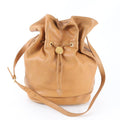 Gucci Vintage Drawstring Leather Shoulder Bag Crossbody Brown