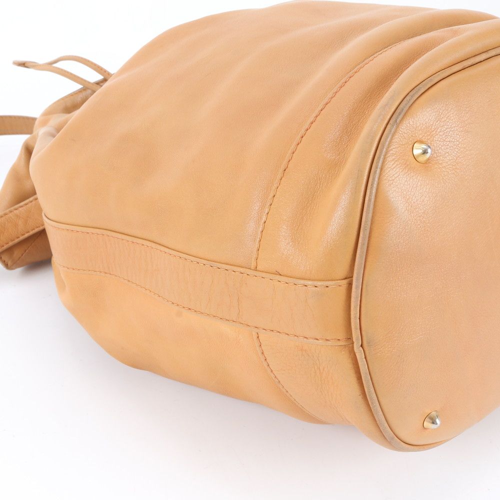 Gucci Vintage Drawstring Leather Shoulder Bag Crossbody Brown — view 5
