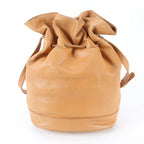 Gucci Vintage Drawstring Leather Shoulder Bag Crossbody Brown — view 2