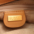 Gucci Vintage Drawstring Leather Shoulder Bag Crossbody Brown — view 7