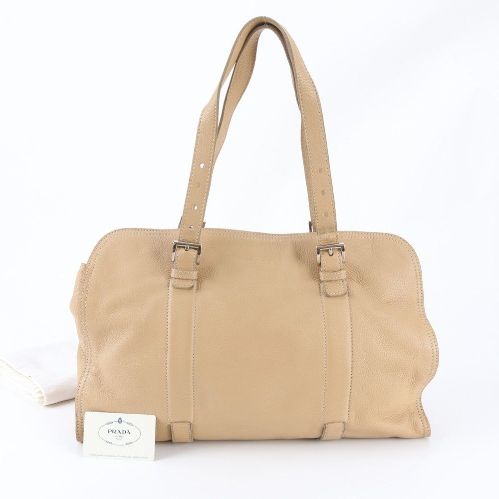 Prada Included Leather Boston Bag Tote