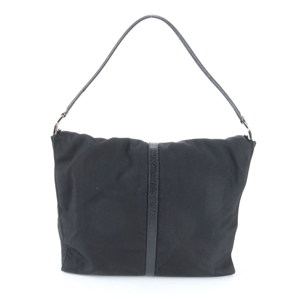 Gucci Jackie 001 Leather Nylon Shoulder Bag Hand Black — view 3