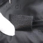 Gucci Jackie 001 Leather Nylon Shoulder Bag Hand Black — view 9