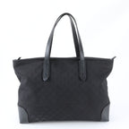 Gucci GG Canvas Leather Tote Shoulder Business Document Black — view 3