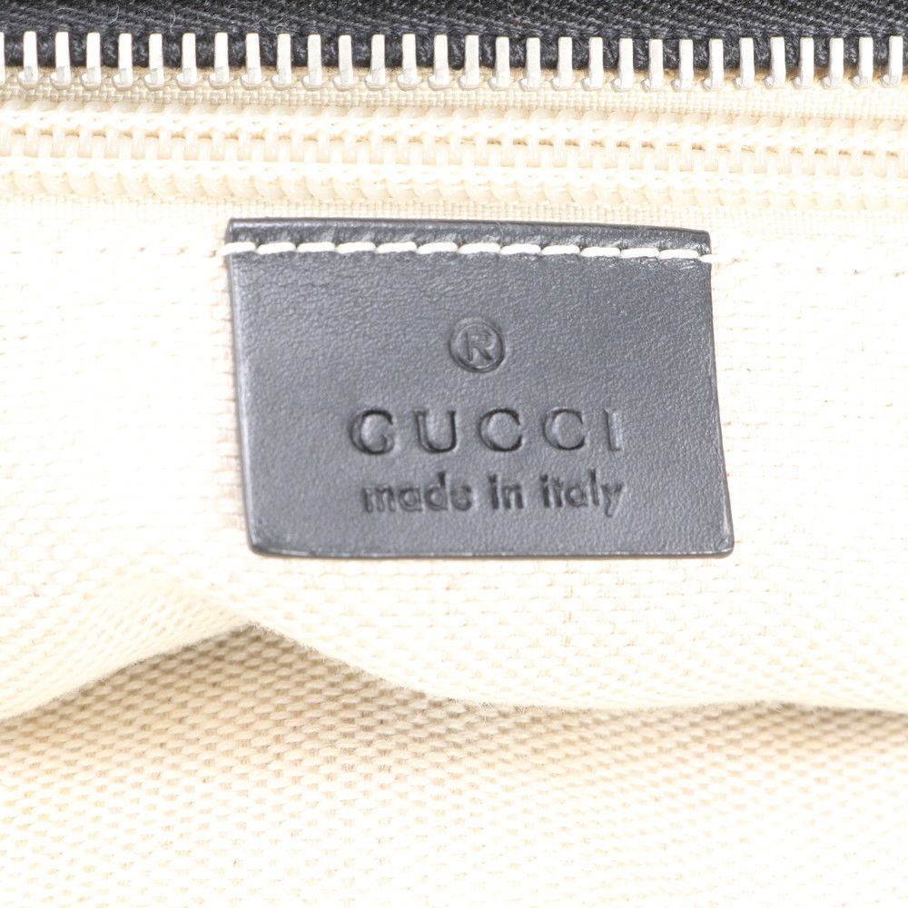 Gucci GG Canvas Leather Tote Shoulder Business Document Black — view 9