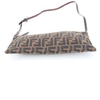 Fendi Zucca Leather Canvas Shoulder Bag Crossbody Brown — view 6