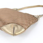 Gucci GG Canvas Leather Shoulder Bag Tote Hand Gold — view 4